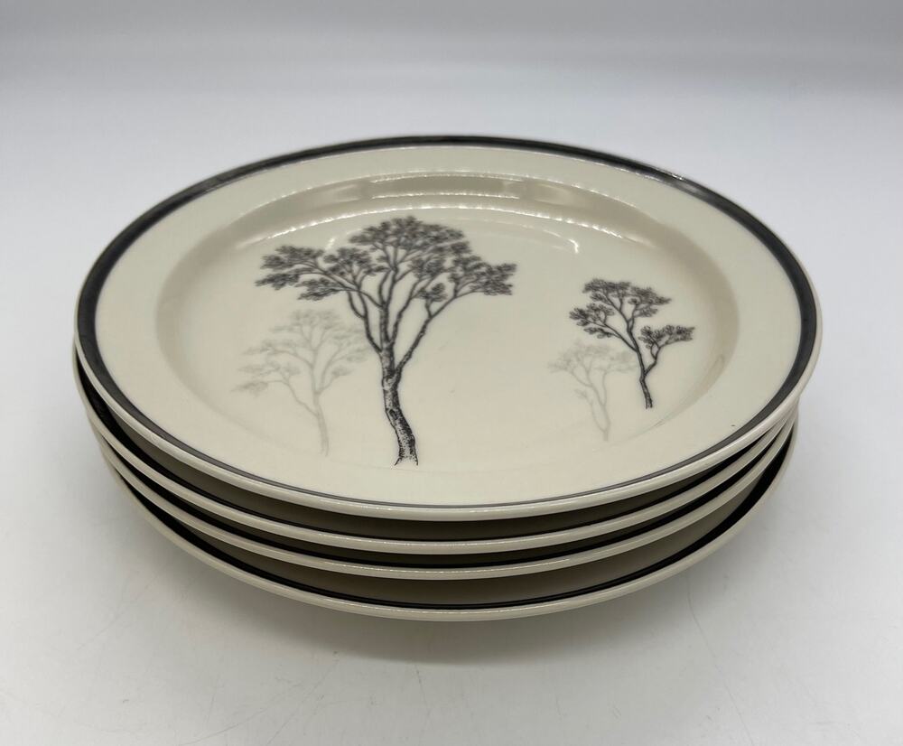 Rare Vintage US Navy USS Raven Mine Sweeper 1057 Set of 4 Salad Plates Japan